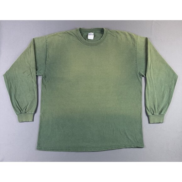 Gildan Other - Rare Vintage Y2K Olive Forest Green Faded Longsleeve Shirt XL Streetwear Hype